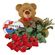 red roses with teddy and chocolates. Nicaragua